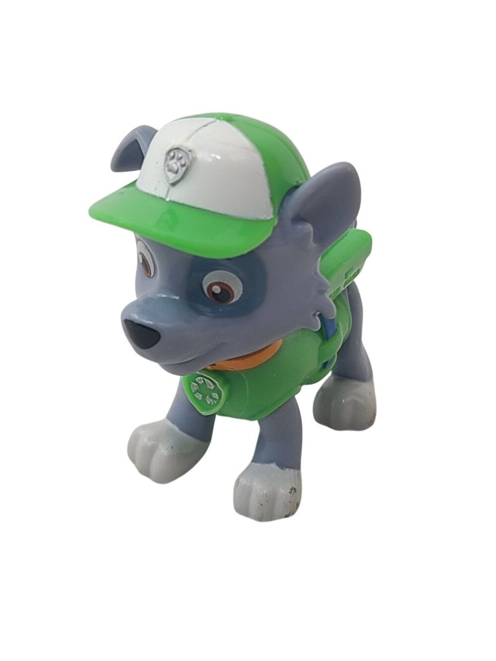 PAW Patrol Rocky Action Pack Pup Figure Spin Master Recycling Dog Toy 2.5"